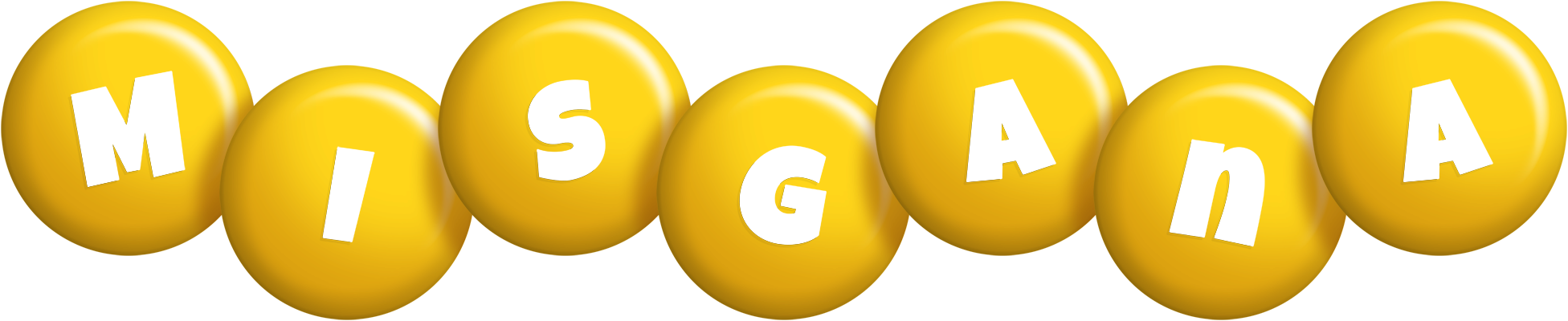 Misgana candy-yellow logo