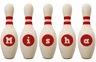 Misha bowling-pin logo