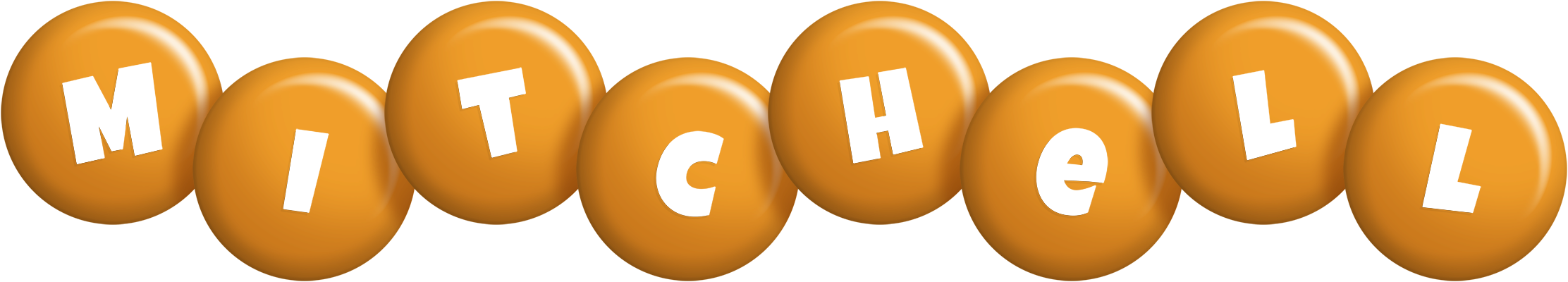 Mitchell candy-orange logo