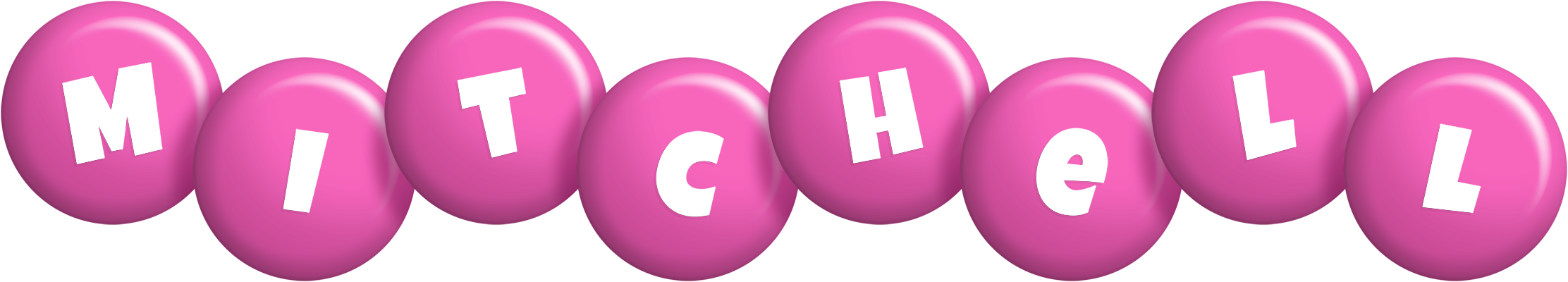 Mitchell candy-pink logo