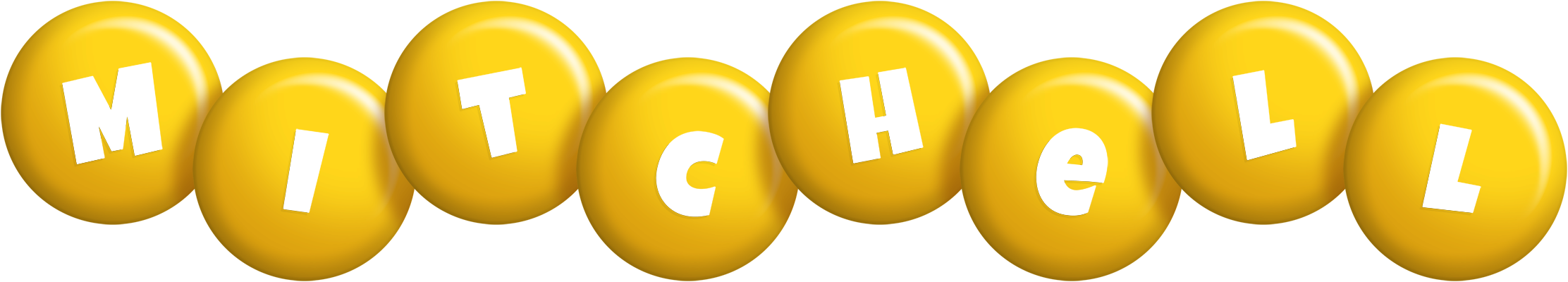 Mitchell candy-yellow logo