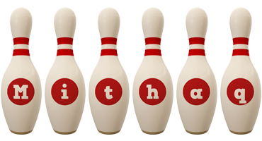 Mithaq bowling-pin logo