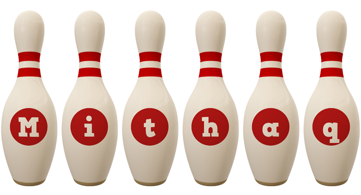 Mithaq bowling-pin logo