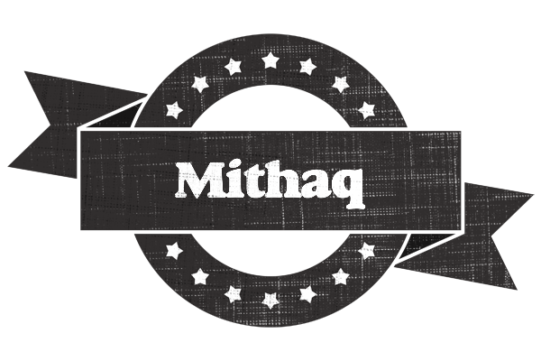 Mithaq grunge logo