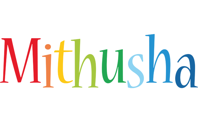 Mithusha birthday logo
