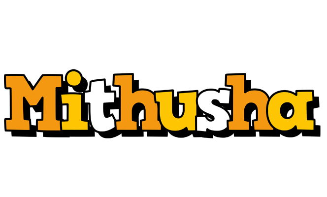 Mithusha cartoon logo