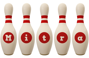 Mitra bowling-pin logo