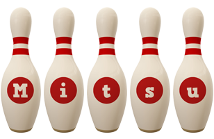 Mitsu bowling-pin logo