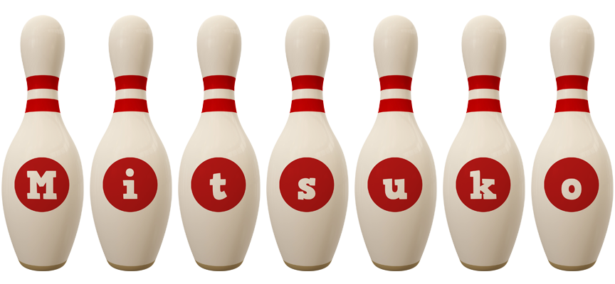 Mitsuko bowling-pin logo