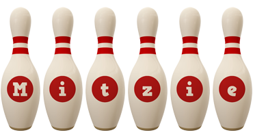 Mitzie bowling-pin logo