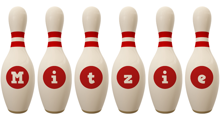 Mitzie bowling-pin logo