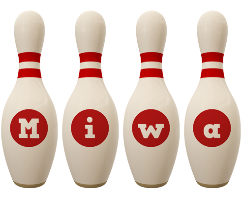 Miwa bowling-pin logo