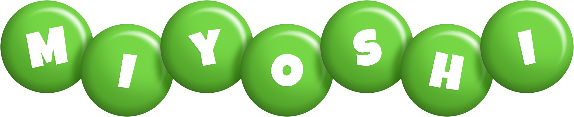 Miyoshi candy-green logo