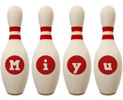 Miyu bowling-pin logo