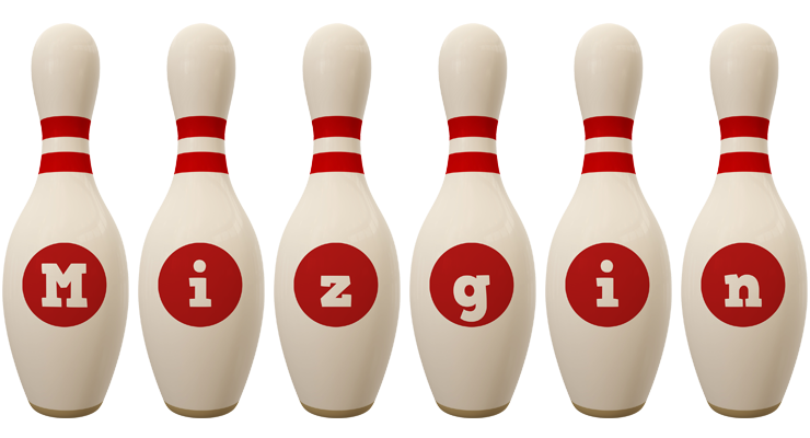Mizgin bowling-pin logo