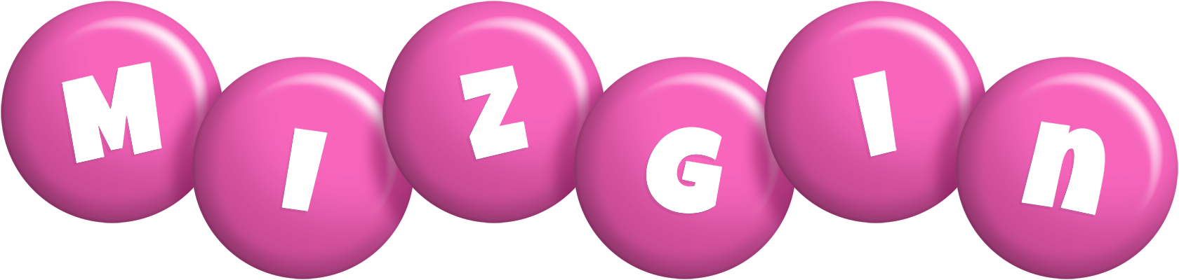 Mizgin candy-pink logo