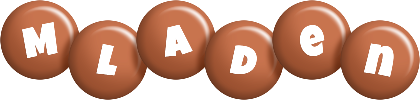 Mladen candy-brown logo