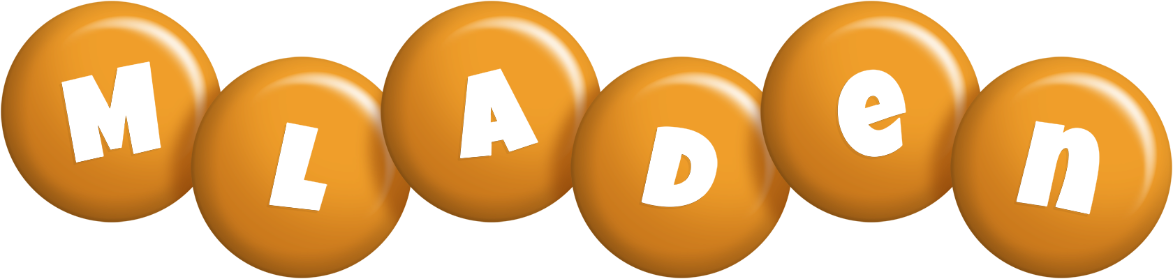 Mladen candy-orange logo