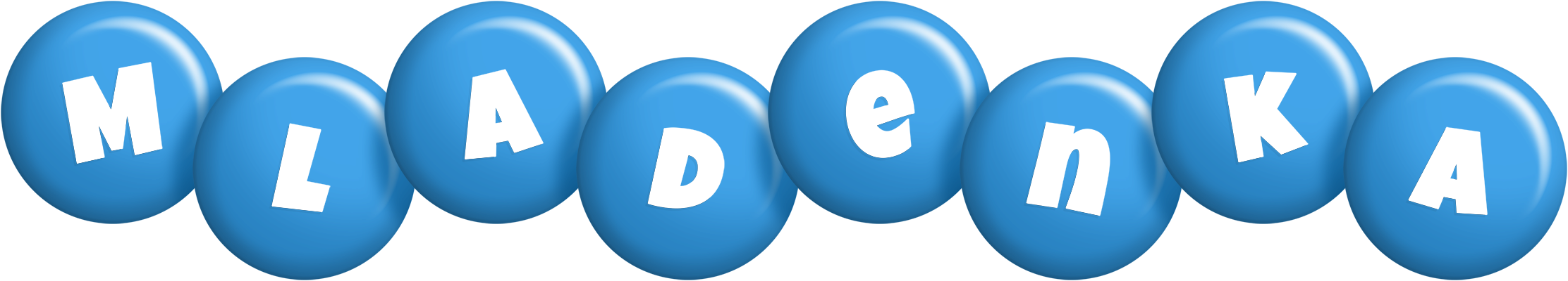 Mladenka candy-blue logo
