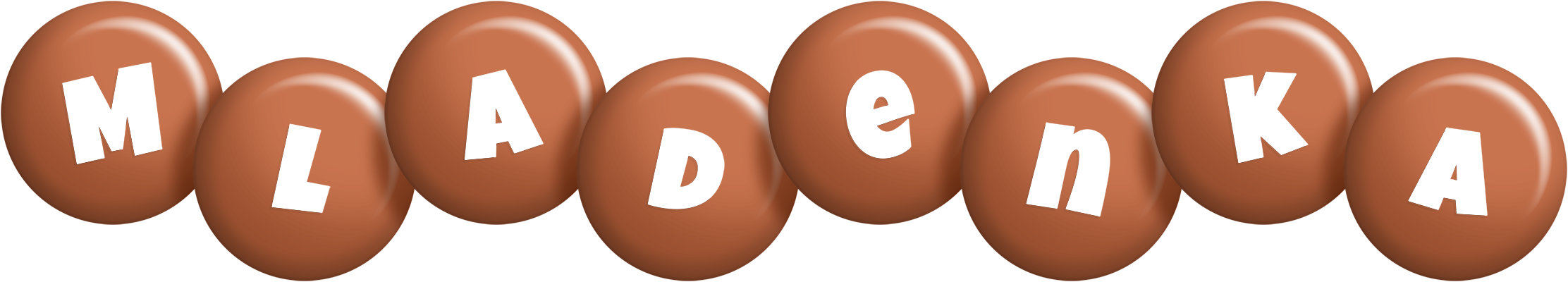 Mladenka candy-brown logo