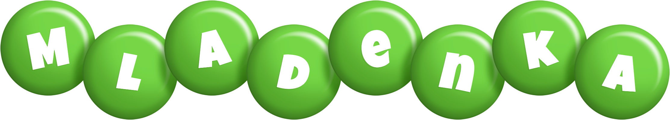 Mladenka candy-green logo