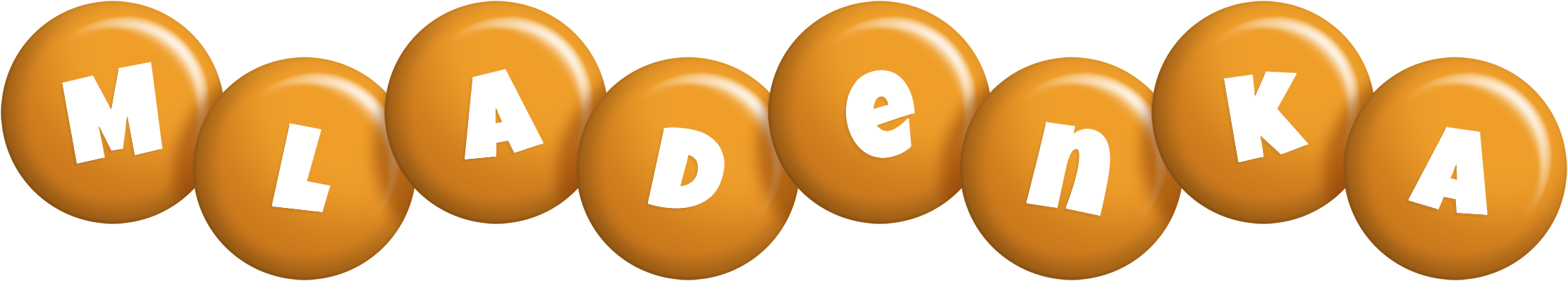 Mladenka candy-orange logo