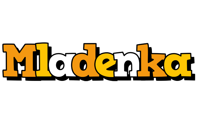 Mladenka cartoon logo