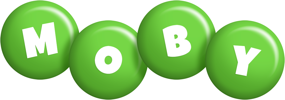 Moby candy-green logo
