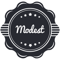 Modest badge logo