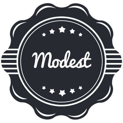 Modest badge logo