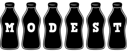 Modest bottle logo