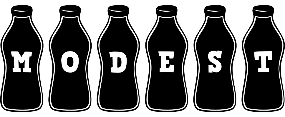 Modest bottle logo