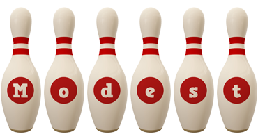 Modest bowling-pin logo