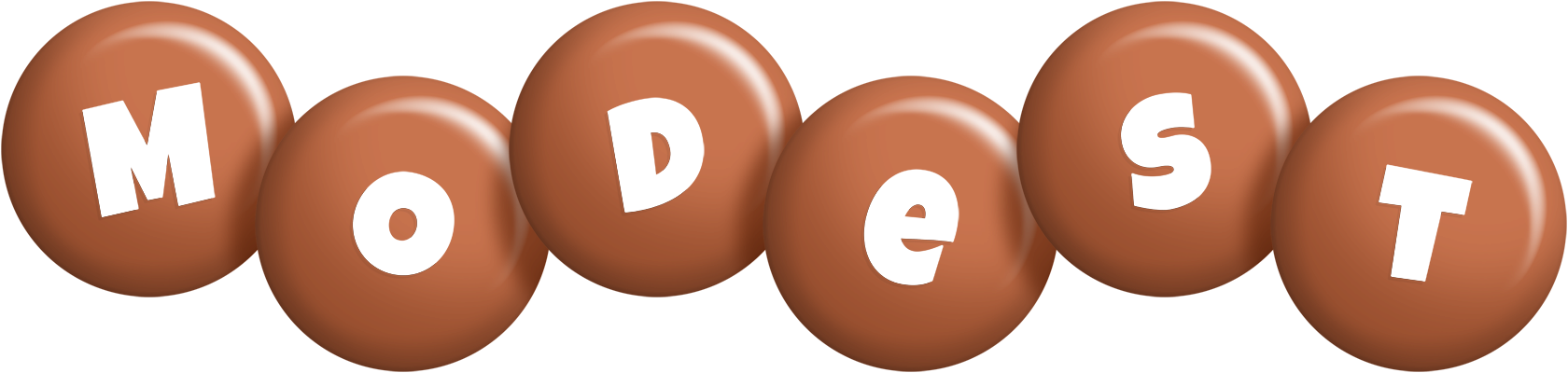 Modest candy-brown logo