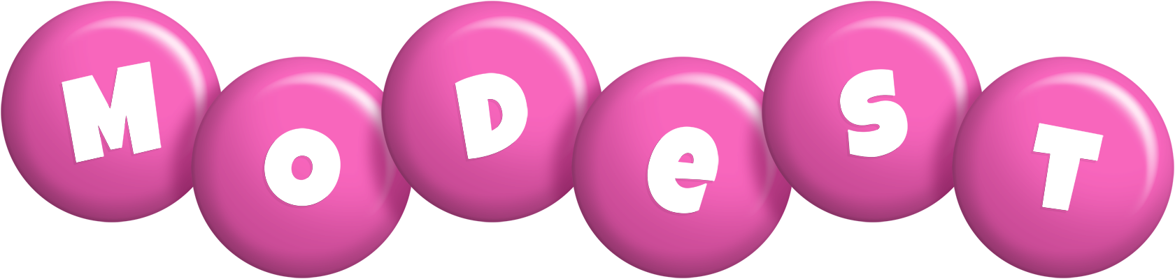 Modest candy-pink logo