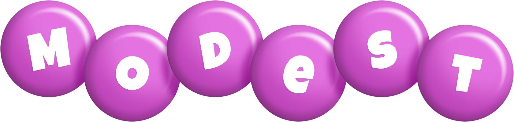 Modest candy-purple logo