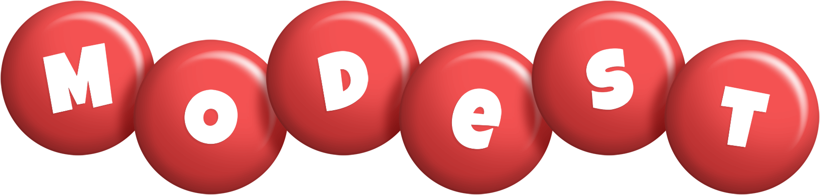 Modest candy-red logo