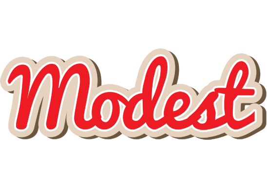 Modest chocolate logo