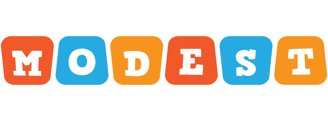 Modest comics logo