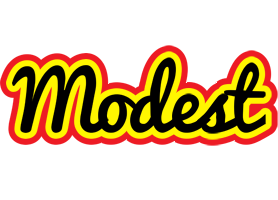 Modest flaming logo