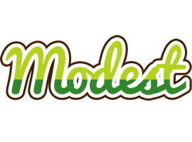 Modest golfing logo