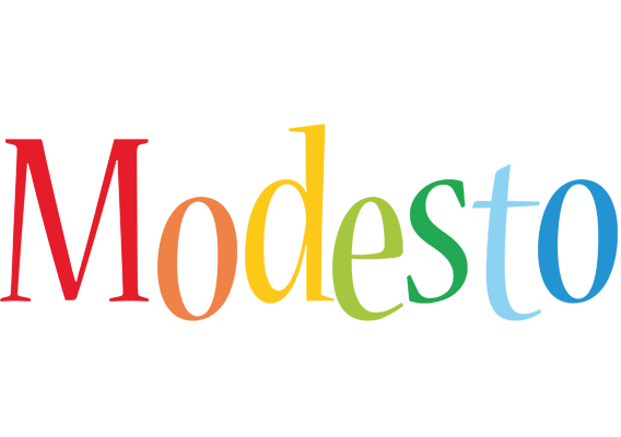 Modesto birthday logo