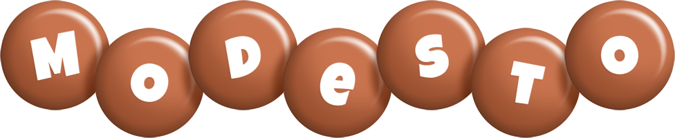 Modesto candy-brown logo