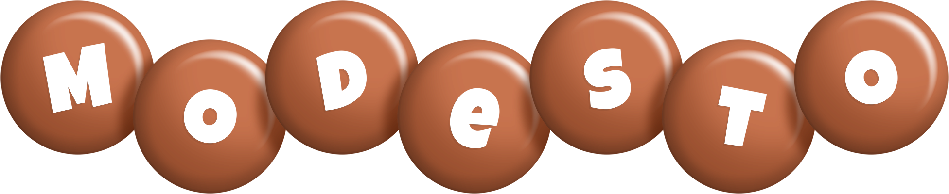 Modesto candy-brown logo