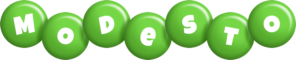 Modesto candy-green logo