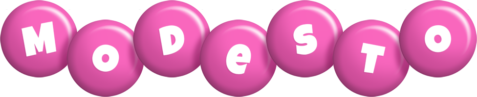 Modesto candy-pink logo