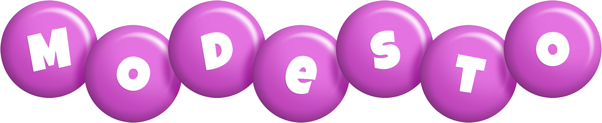 Modesto candy-purple logo