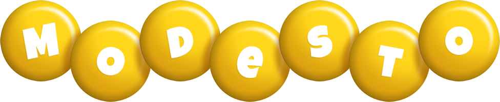 Modesto candy-yellow logo