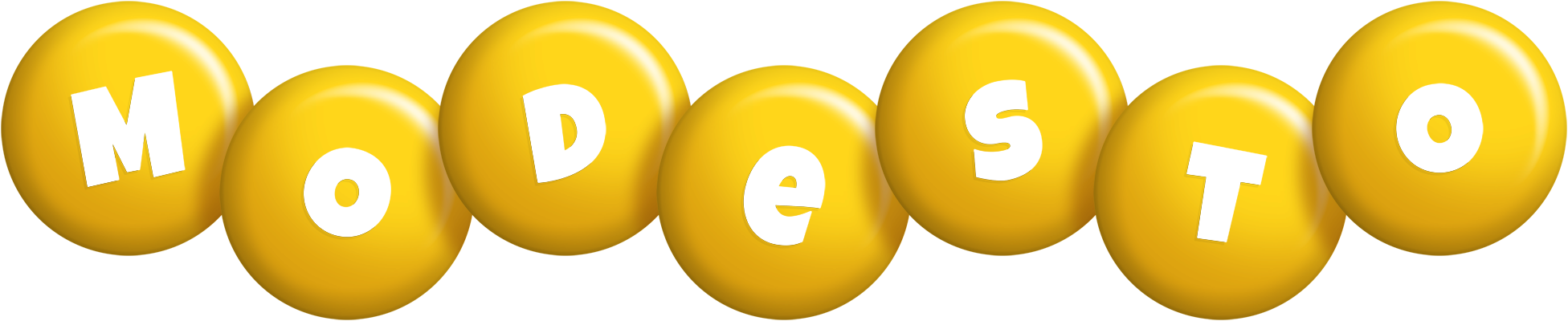 Modesto candy-yellow logo