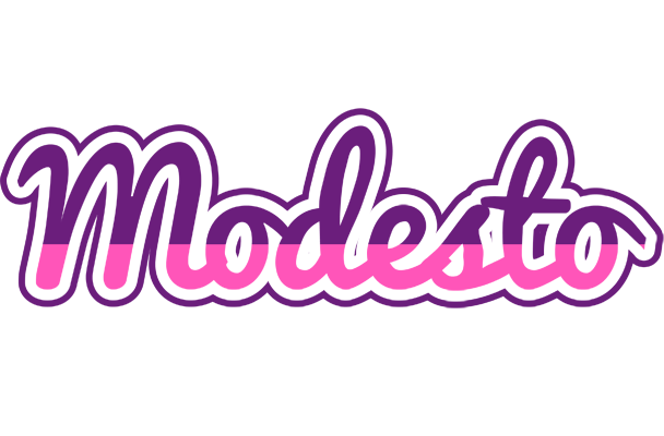 Modesto cheerful logo
